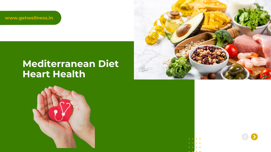 Figure 2 Mediterranean Diet for a Healthy Heart: A heart-protective eating pattern rich in olive oil, vegetables, nuts, and omega-3-rich fish